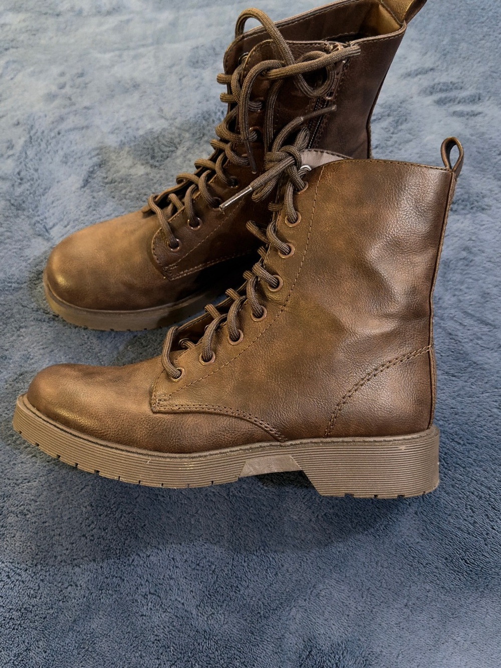 wonder nation Brown Lace-Up Combat Boots